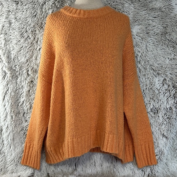 aerie Sweaters - Aerie Sweater Oversize Boxy Fit Orange Pullover Wool Blend Medium Chunky Knit